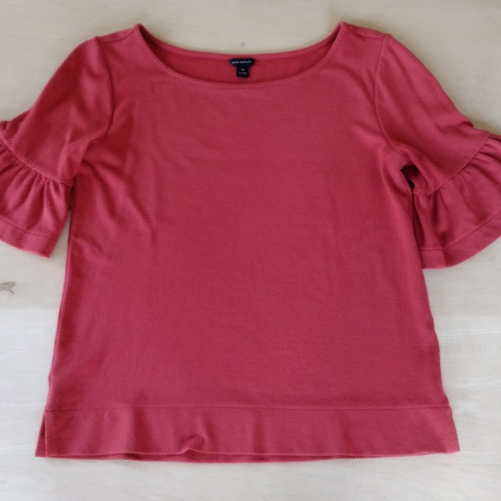 Ann Taylor Knit Top Deep Orange